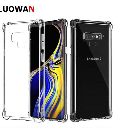 LUOWAN Galaxy Note 9 Case Crystal Clear Shockproof Bumper Protective Cell Phone Cover Hybrid Design with Flexible TPU Raised Bezel Slim Fit Shell for Samsung Galaxy Note 9-Clear